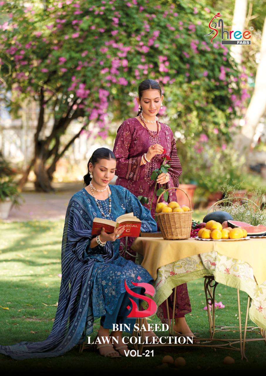 Bin Saeed lawn collection vol 21 by Bin Saeed